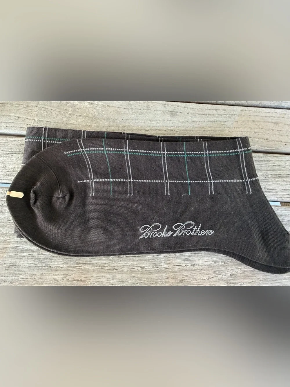 Brooks Brothers Men’s Plaid Dress Socks – Brown/Green – NWT – One Size
